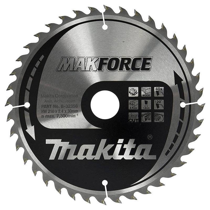 Makita - Lame de scie circulaire MakForce carbure MAKITA B-32356 Ø 210 mm X 30 mm 40 dents Makita - Imagen 1