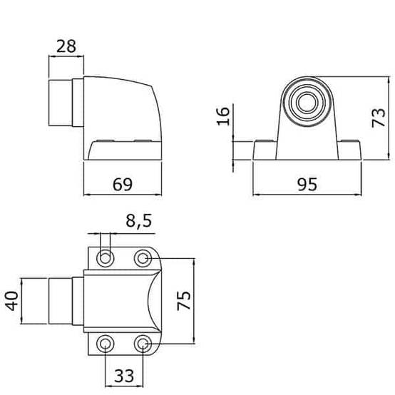 Butée à ressort magnétique pour porte lourde inox - HERACLES - DMBT21SP - Image 2