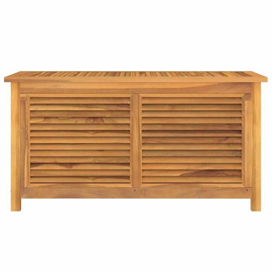 Coffre de rangement bois de teck naturel 114 x 50 x 58 cm - PANGIVO - Image 3