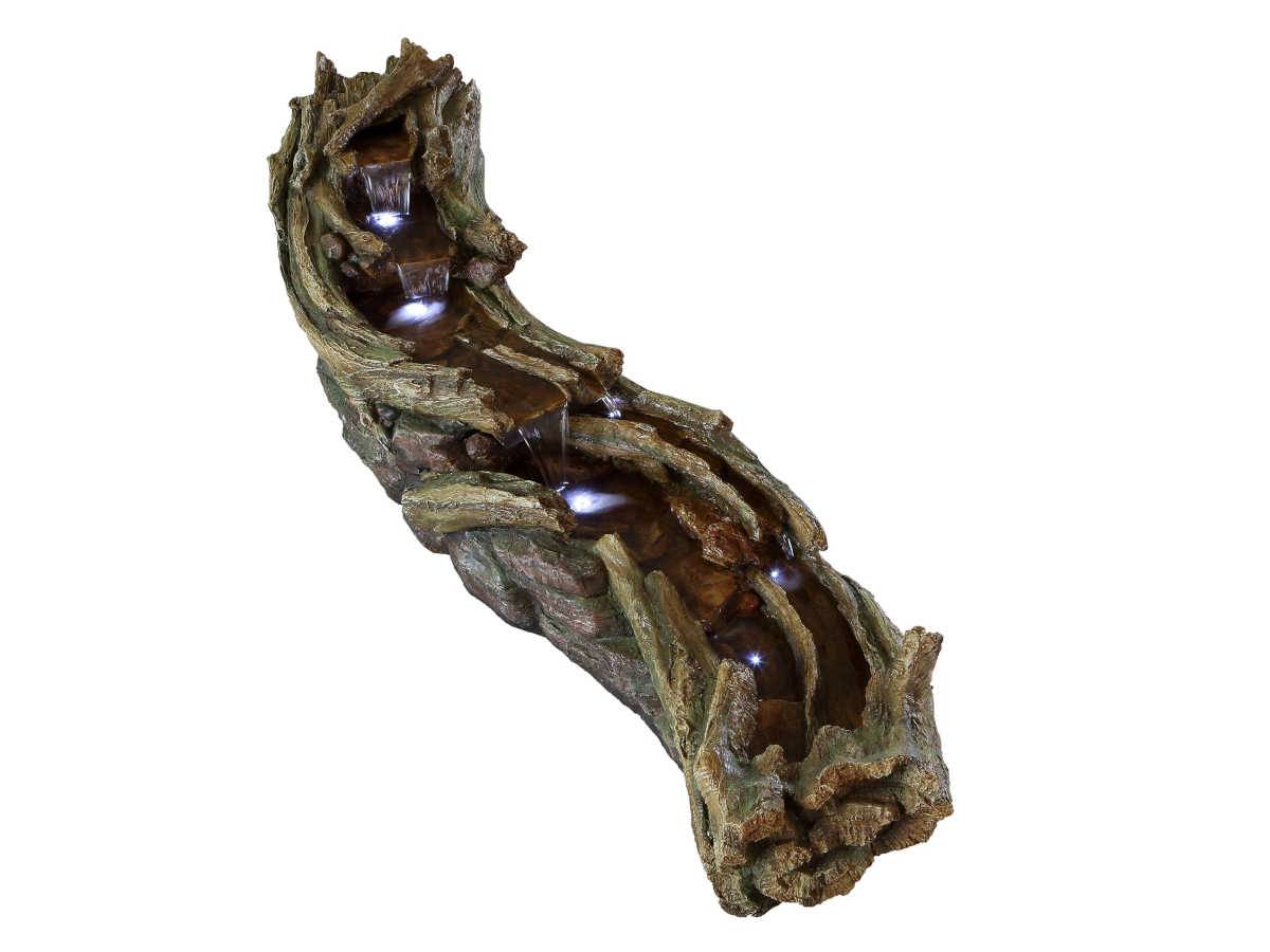 Ubbink - Fontaine de jardin allongée Avisio souche d'arbre avec chute d'eau et éclairage LED - Ubbink - Imagen 3