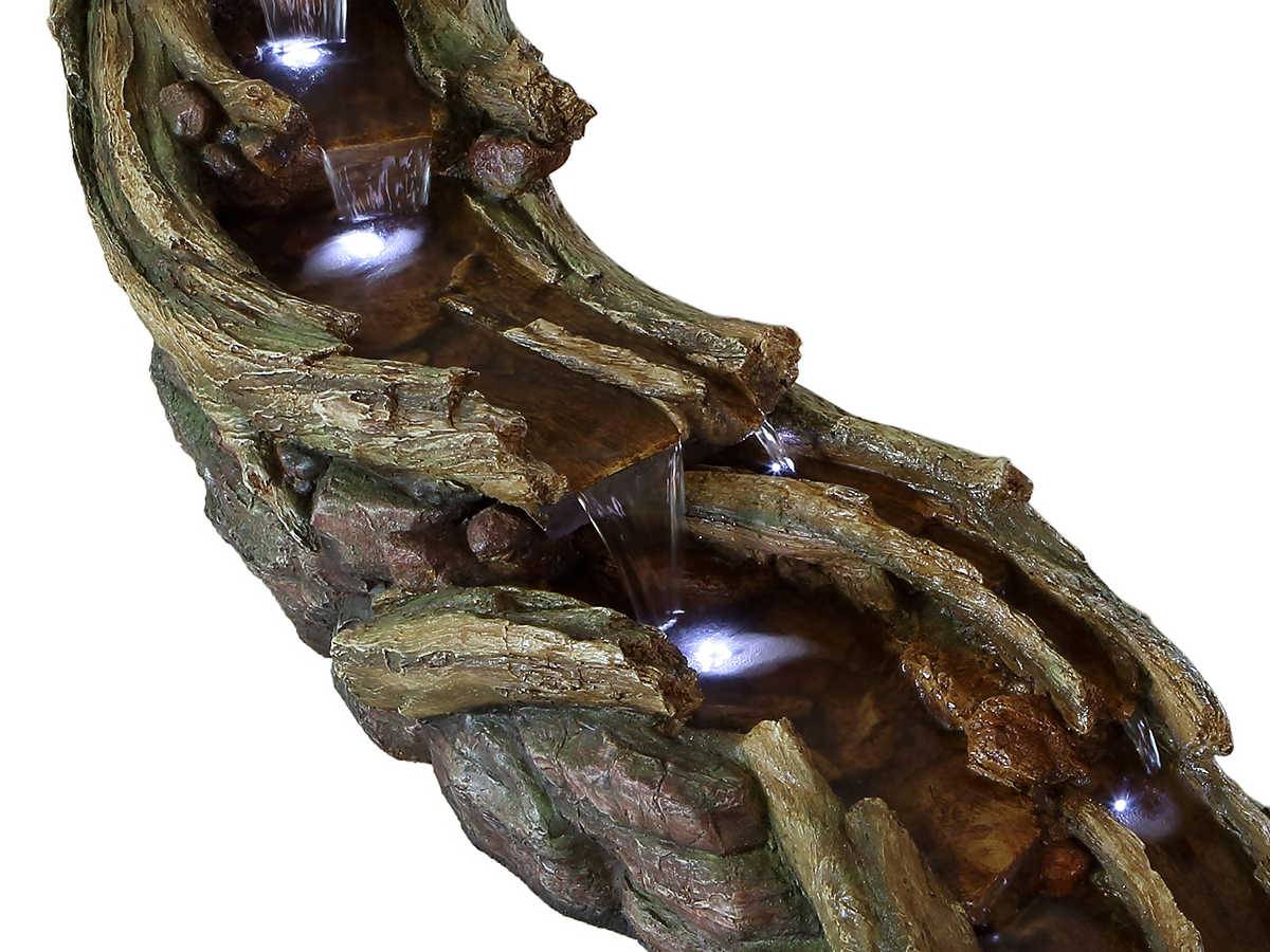 Ubbink - Fontaine de jardin allongée Avisio souche d'arbre avec chute d'eau et éclairage LED - Ubbink - Imagen 4