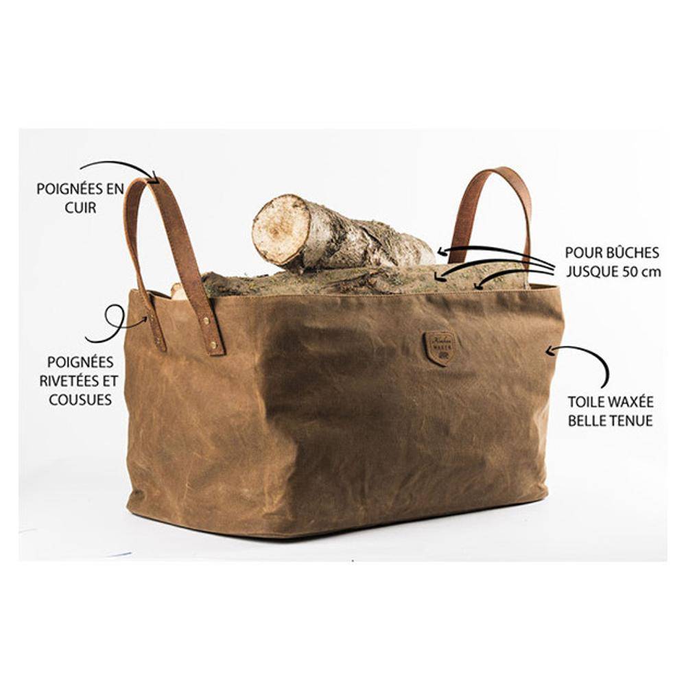 Sac à bûches Alaskan Firewood Havane - Imagen 2