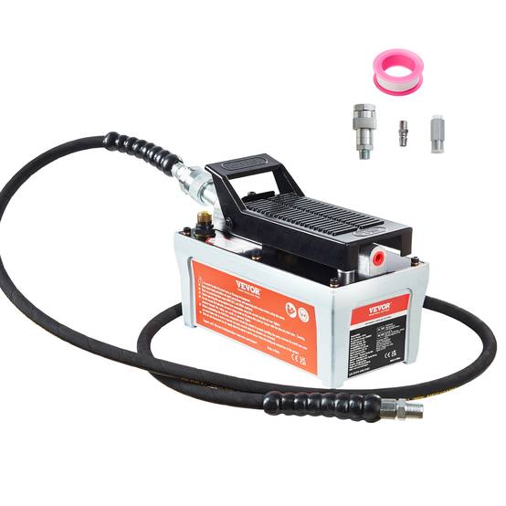 VEVOR Pompe hydraulique à air 700 bar, réservoir 1.6L, tuyau 2m, pour carrosserie, postes de traction. - Image 1