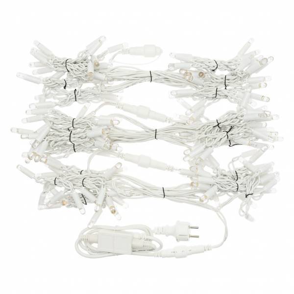 Lotti - Guirlande stalactite 3M H1mètre raccordable 180 MaxiLED blanc chaud avec clignotement 230V câble blanc IP67 Lotti - Imagen 3