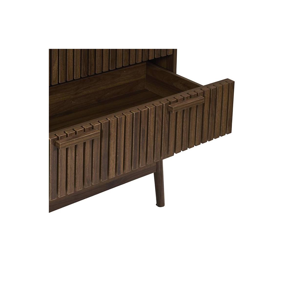 The Home Deco Factory - Commode 3 Tiroirs "Klaus" 90cm Marron Foncé - Image 7
