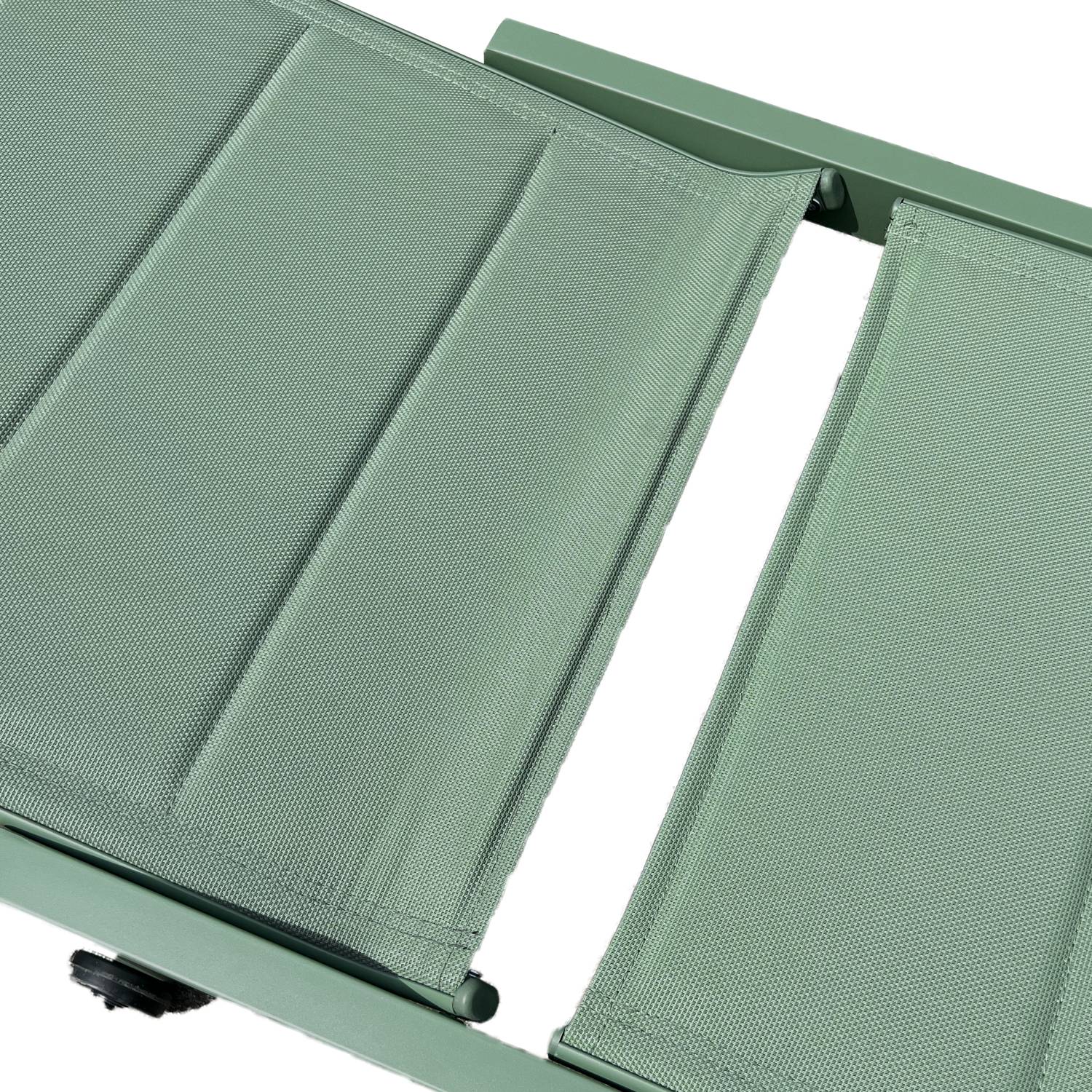 Happy Garden - Bain de soleil BARBADOS en textilène vert sauge - aluminium vert sauge - HAPPY GARDEN - Imagen 6