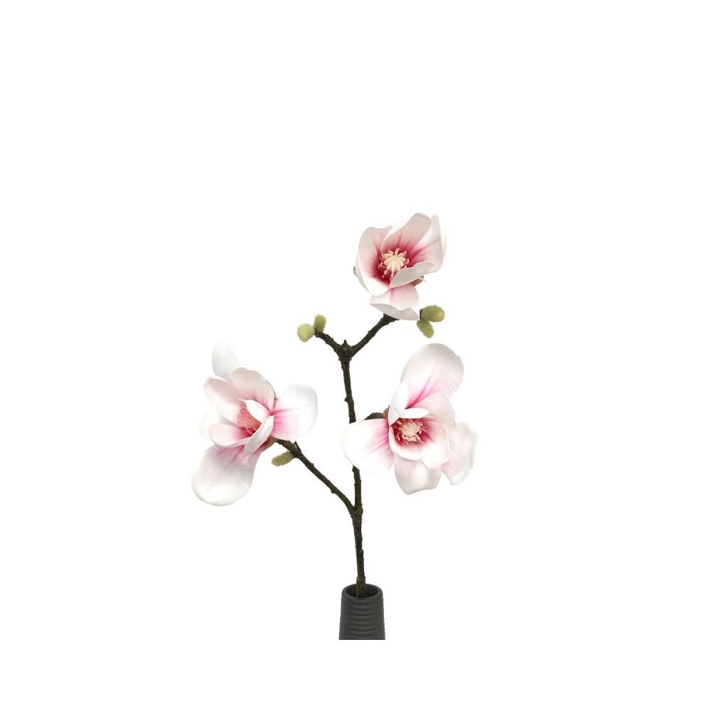 ~Fleur artificielle magnolia haut de gamme cimetière tissu rose 70 cm Chemin de campagne - Imagen 1