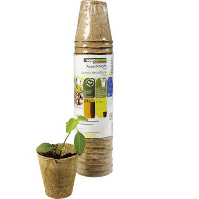 Windhager - Godet de culture rond 6cm  24 pcs