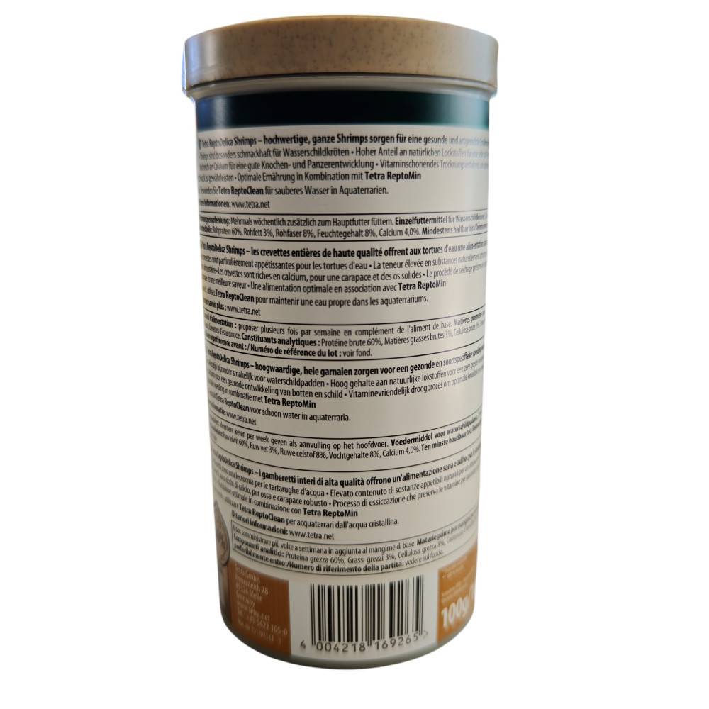 Tetra - Crevettes entières séchés 100 g - 1L pour toutes les tortues d'eau - Image 3
