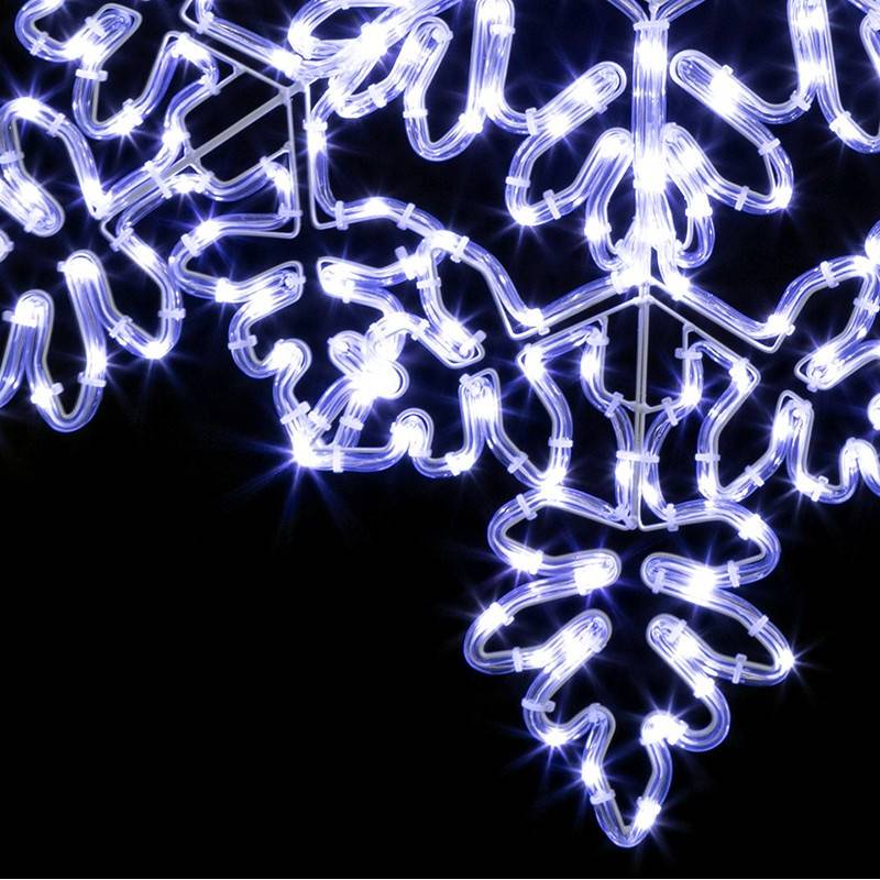 Feeric Christmas - Forme tube lumineuse "Flocon" 360 lampes bord festonné H85cm T - Feeric Lights & Christmas - Imagen 2