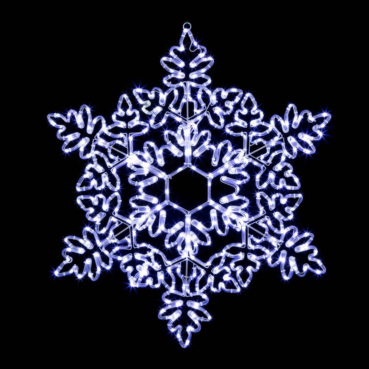 Feeric Christmas - Forme tube lumineuse "Flocon" 360 lampes bord festonné H85cm T - Feeric Lights & Christmas - Imagen 1