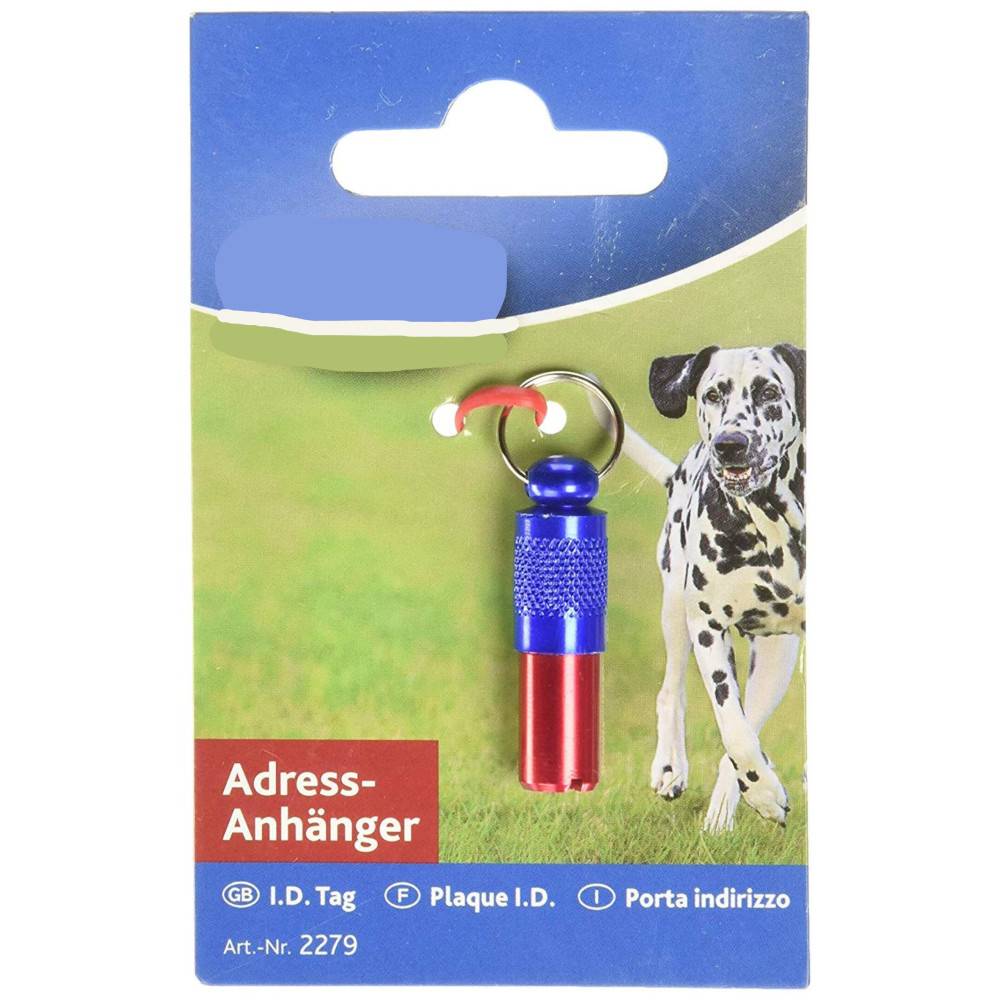 Animallparadise - Tubes adresse rouge et bleu pour collier - Image 2