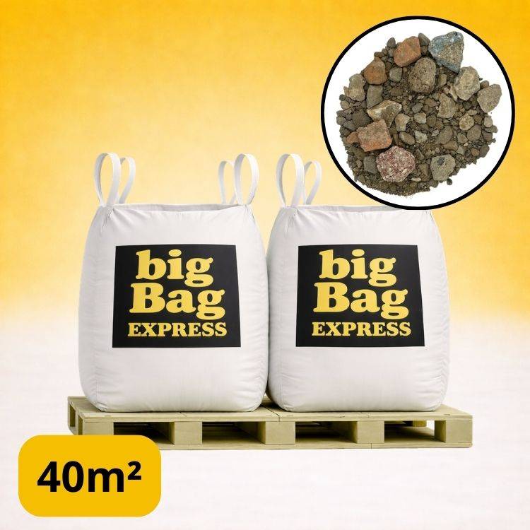 PACK 2 X BIG BAG de +/- 1,5T GNT ou Tout-Venant Recyclé Ø 0/20 C - Livraison PREMIUM - Image 1