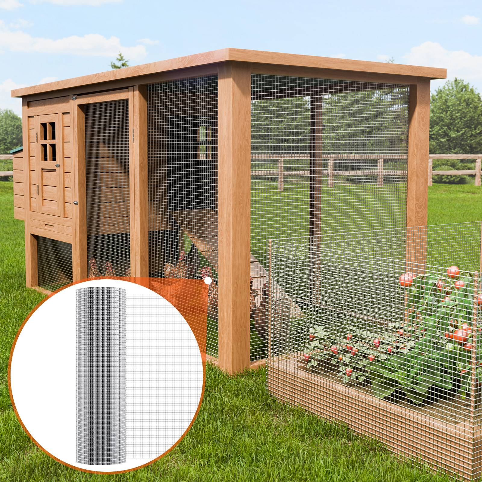 Vevor - VEVOR Grillage soudé galvanisé rouleau 915x3048 cm maillage 12,7x12,7 mm pour clôture jardin et cages à lapins. - Image 8