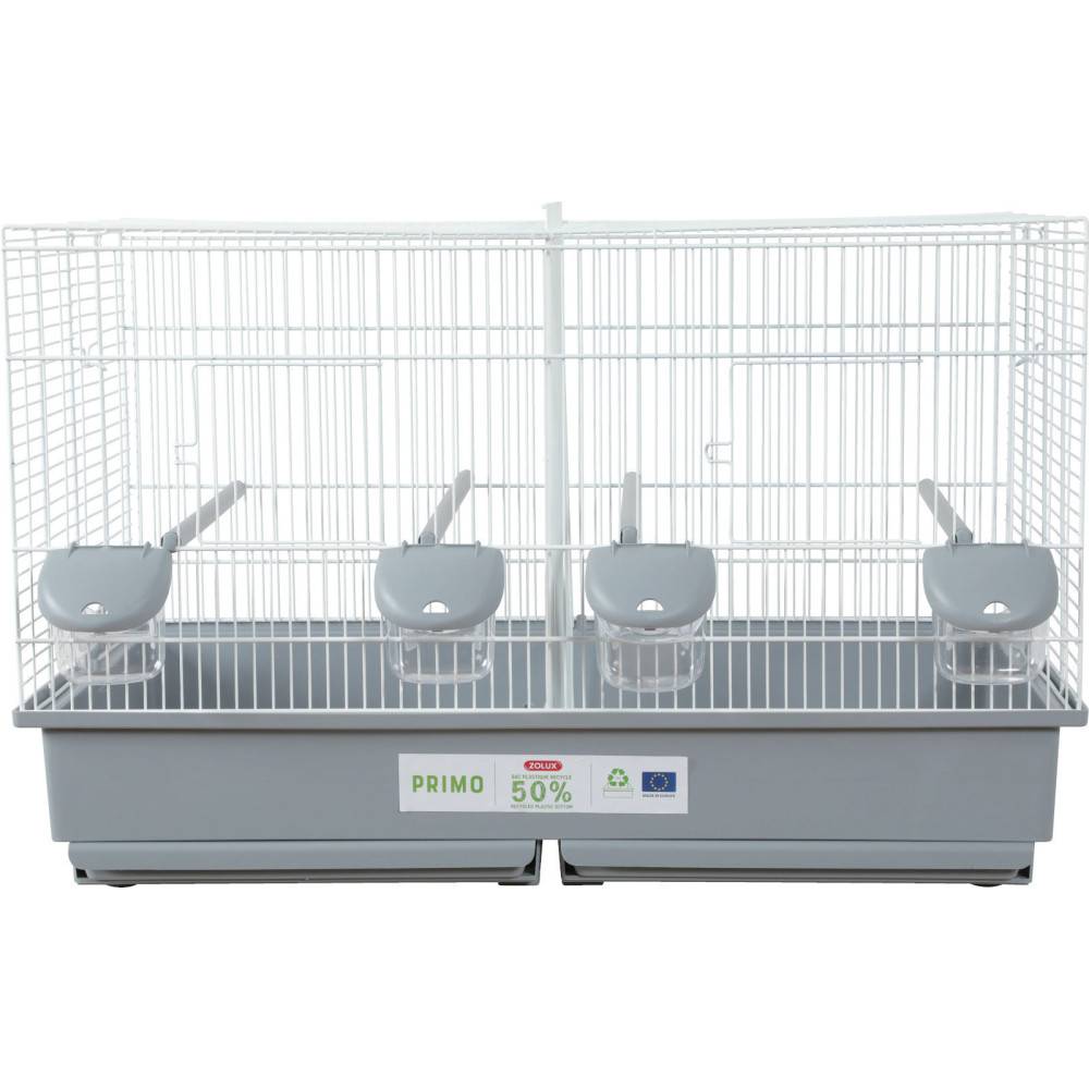 Zolux - Cage primo 67 blanche et grise D 71.5 x 33.5 x 41 cm pour oiseaux. - Image 2
