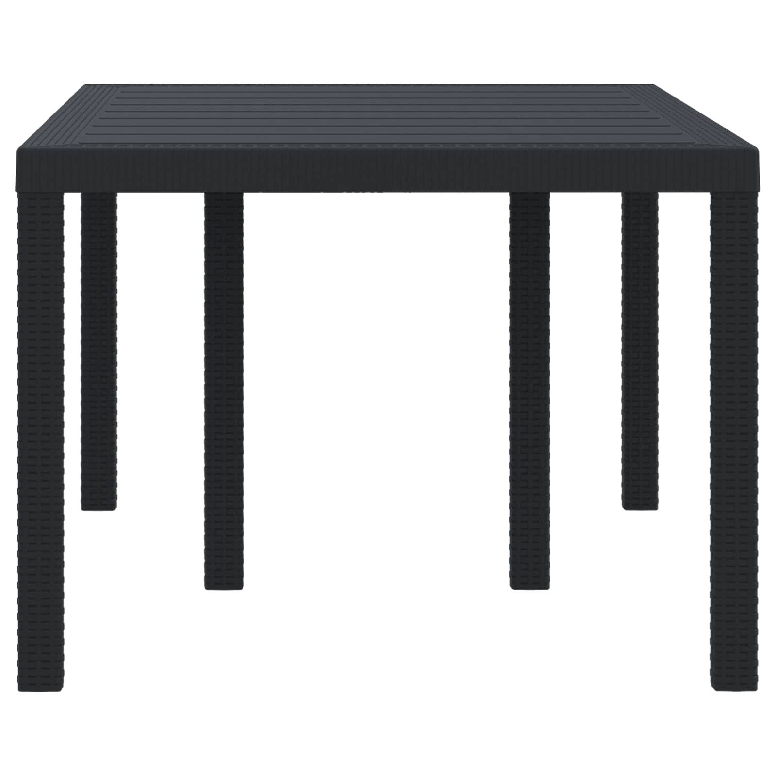 PANGIVO - Table de jardin polyrotin anthracite 150 x 100 x 73 cm - PANGIVO - Image 3