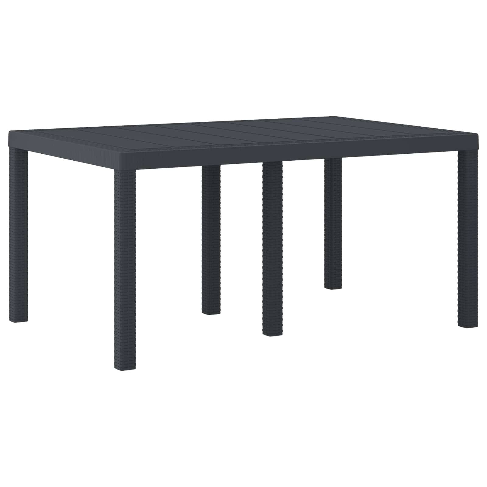 PANGIVO - Table de jardin polyrotin anthracite 150 x 100 x 73 cm - PANGIVO - Image 1