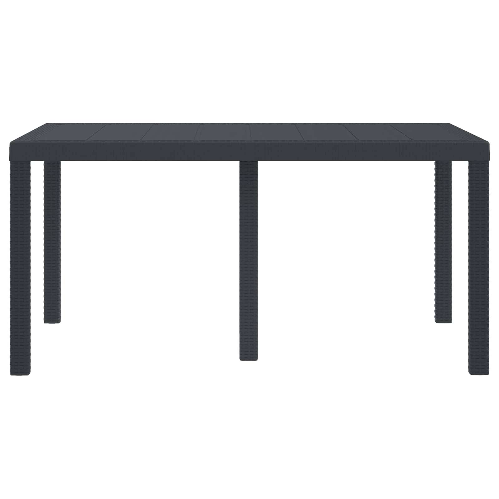 PANGIVO - Table de jardin polyrotin anthracite 150 x 100 x 73 cm - PANGIVO - Image 2