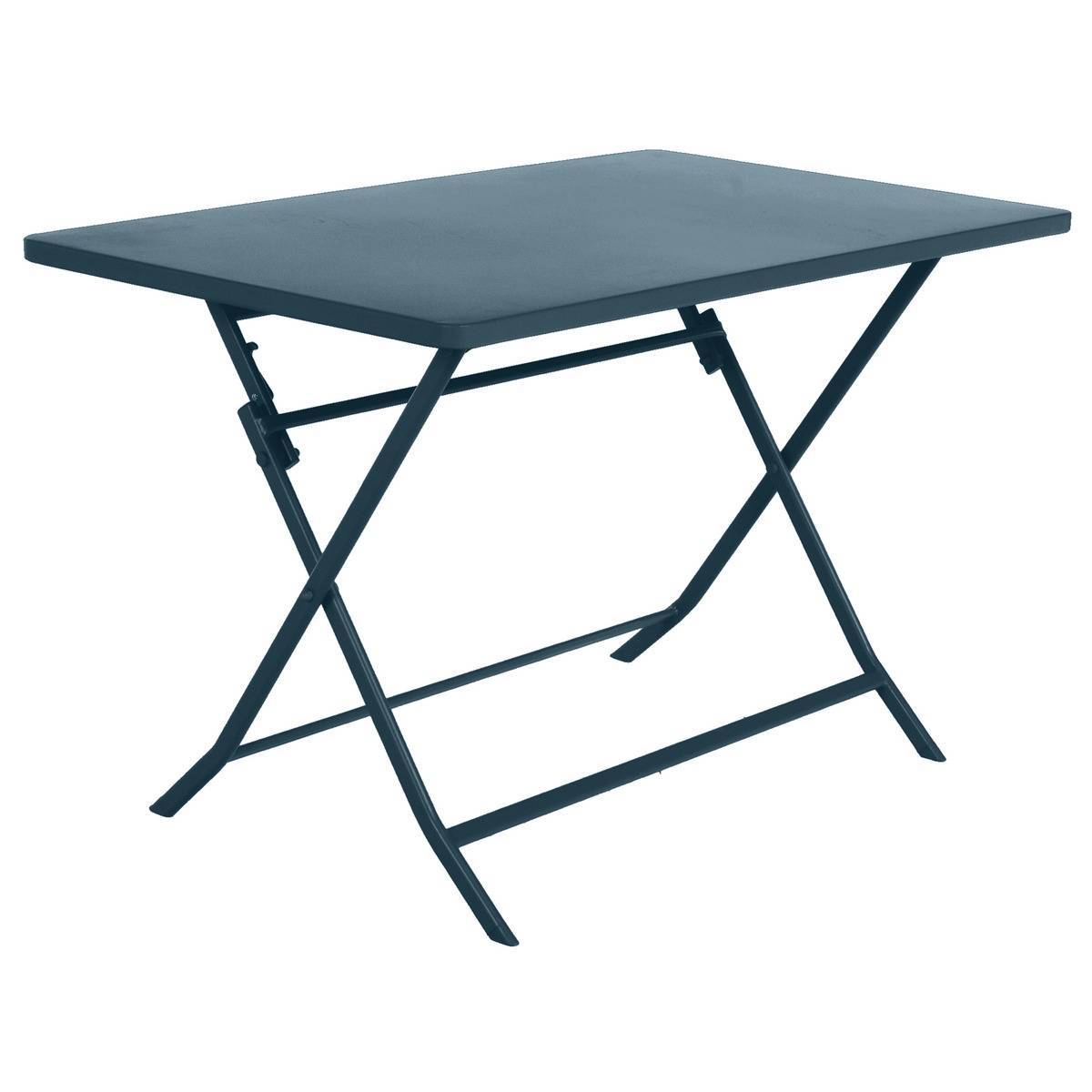 Hesperide - Table de jardin pliante rectangulaire "Greensboro" pétrole 4 places en acier traité époxy - Hespéride - Image 2