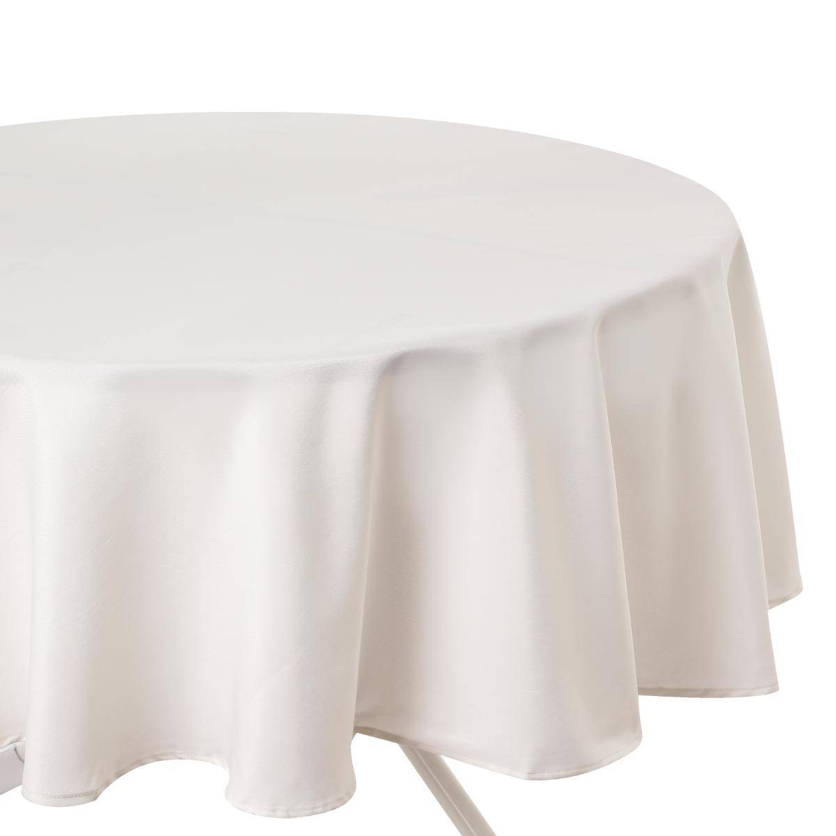 Atmosphera - Nappe anti-tâche "Lallie" blanc ivoire D180cm - Atmosphera Créateur d'intérieur - Imagen 1