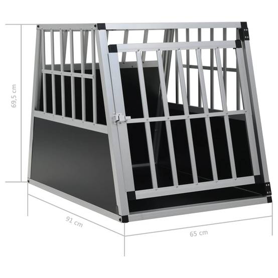 Cage de transport chien aluminium pour voiture 65x91x69,5cm – ComfortXL Pet Living - Image 9