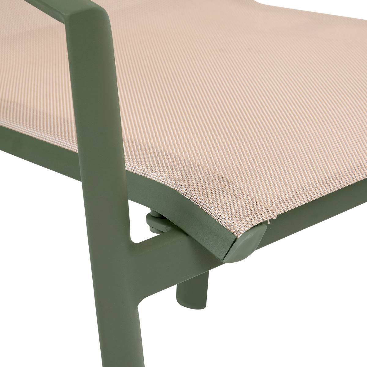 Hesperide - Fauteuil de jardin Axant beige lin/laurier Hespéride - Image 4