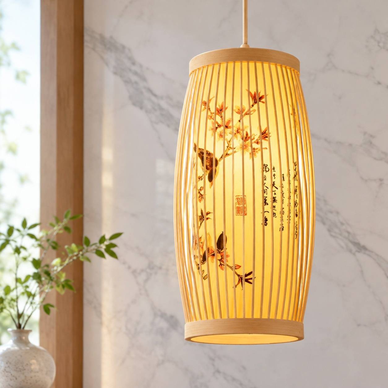 Suspension Tressée Rotin Design Zen pour Salon Restaurant - Image 9