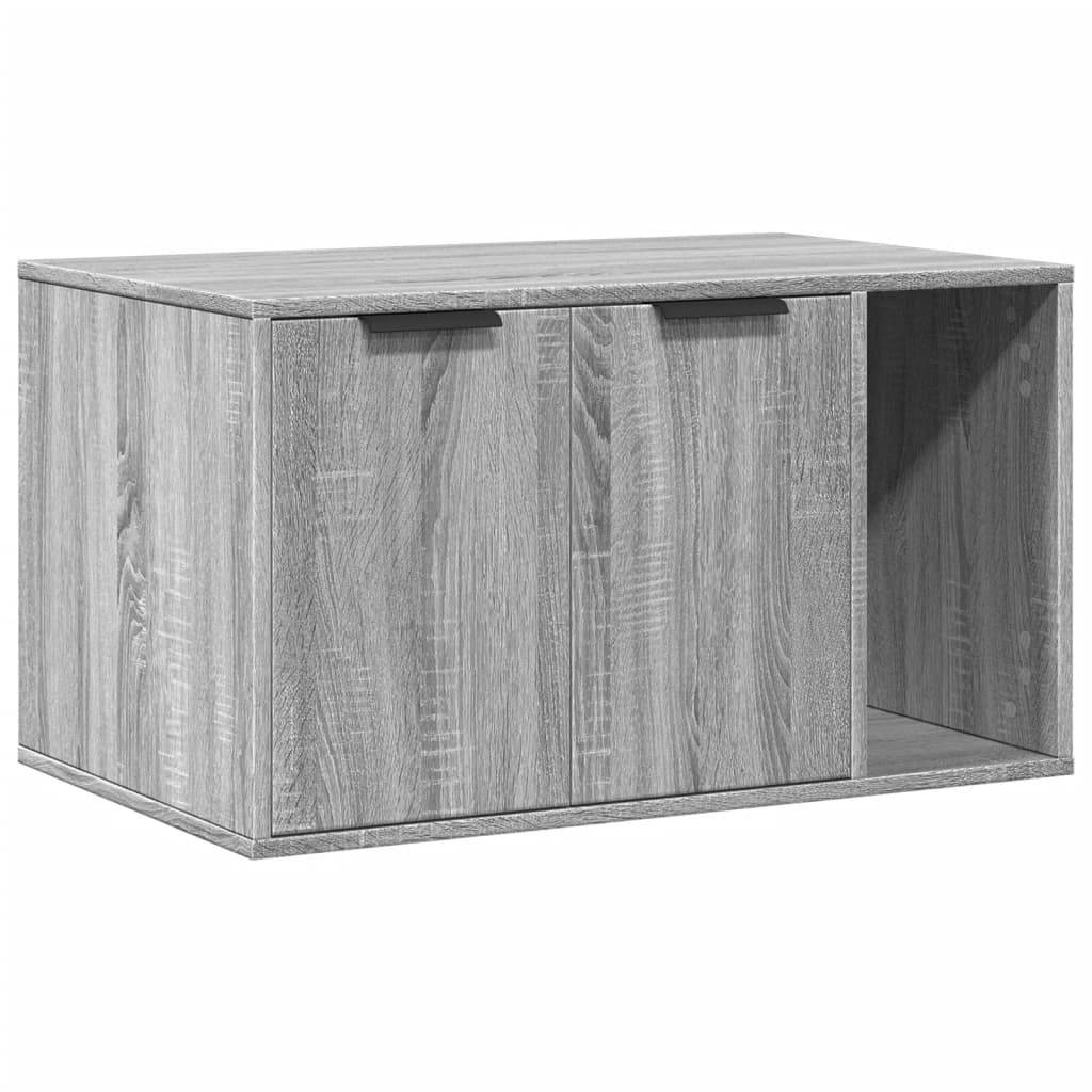 Meuble de bac à litière pour chat bois d'ingénierie sonoma gris 80 x 50 x 45 cm - PANGIVO - Image 2