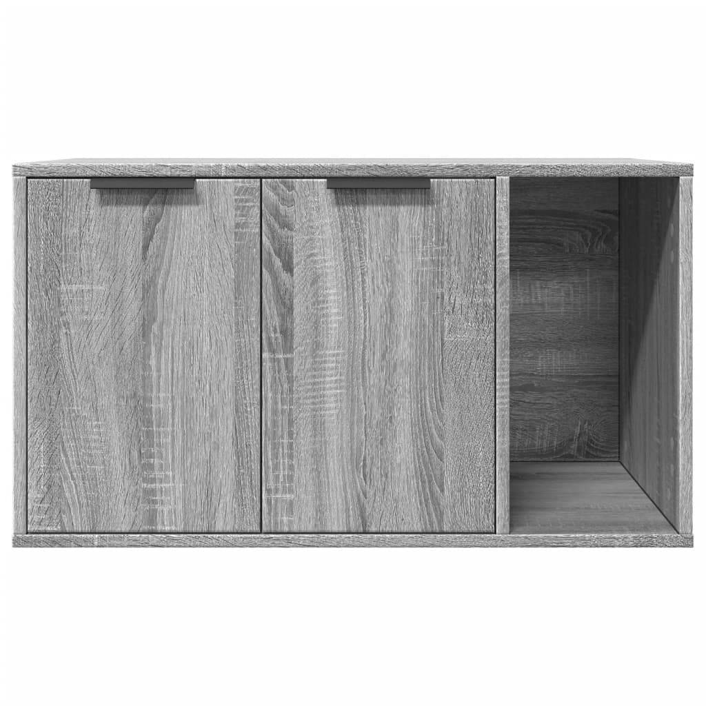 Meuble de bac à litière pour chat bois d'ingénierie sonoma gris 80 x 50 x 45 cm - PANGIVO - Image 5