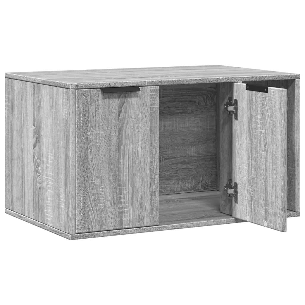 Meuble de bac à litière pour chat bois d'ingénierie sonoma gris 80 x 50 x 45 cm - PANGIVO - Image 4