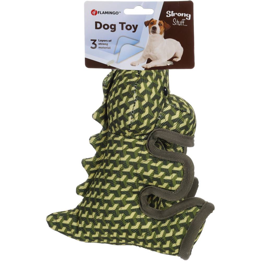 Animallparadise - animallparadise - Jouet Strong Stuff Dino vert 23 cm. pour chien. - Imagen 2