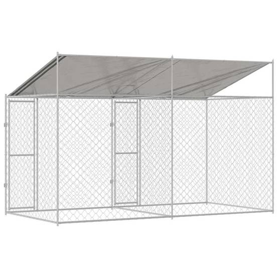 Enclos Chenil Extérieur Acier Galvanisé pour Grand Chien Jardin 400x200cm – ComfortXL Outdoor Living - Image 6