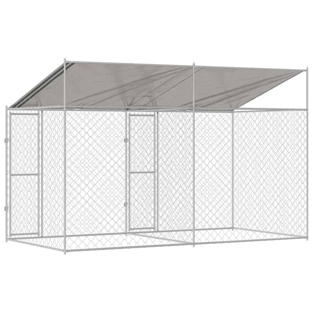 Enclos Chenil Extérieur Acier Galvanisé pour Grand Chien Jardin 400x200cm – ComfortXL Outdoor Living - Image 6
