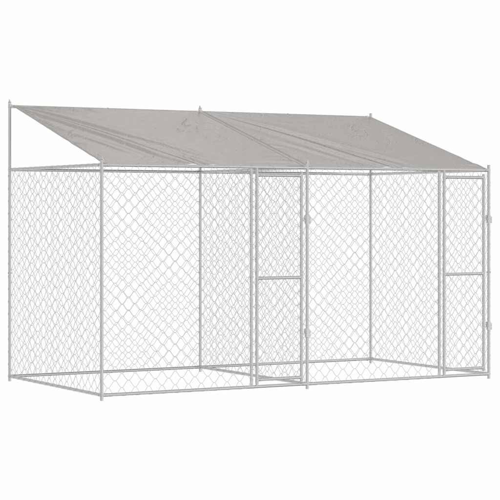 Enclos Chenil Extérieur Acier Galvanisé pour Grand Chien Jardin 400x200cm – ComfortXL Outdoor Living - Image 2