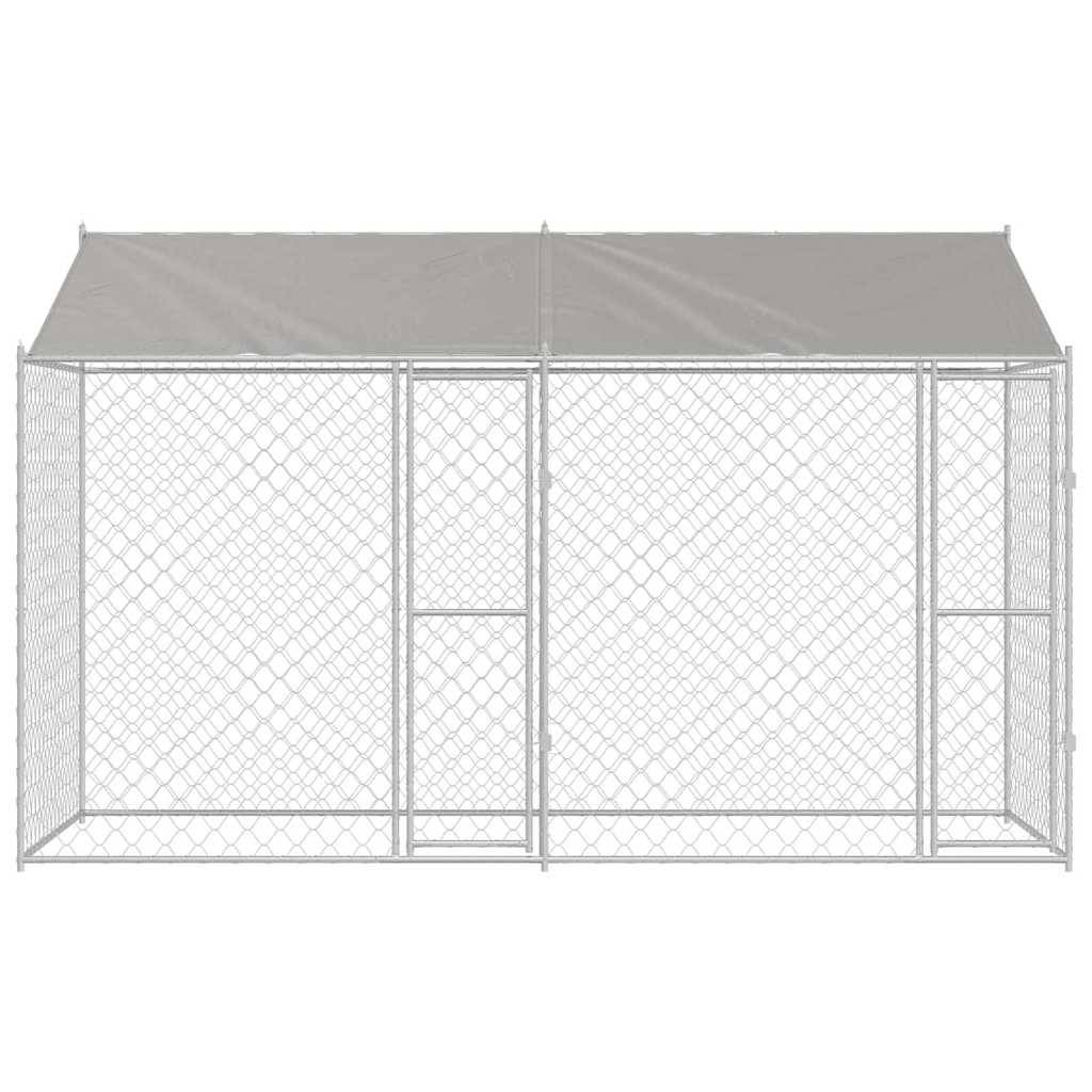 Enclos Chenil Extérieur Acier Galvanisé pour Grand Chien Jardin 400x200cm – ComfortXL Outdoor Living - Image 4