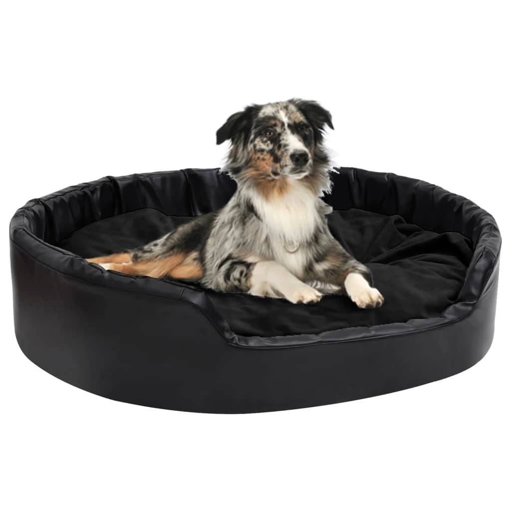 Vidaxl - Lit pour chiens Noir 99x89x21 cm Peluche et similicuir vidaXL 171264 - Imagen 1