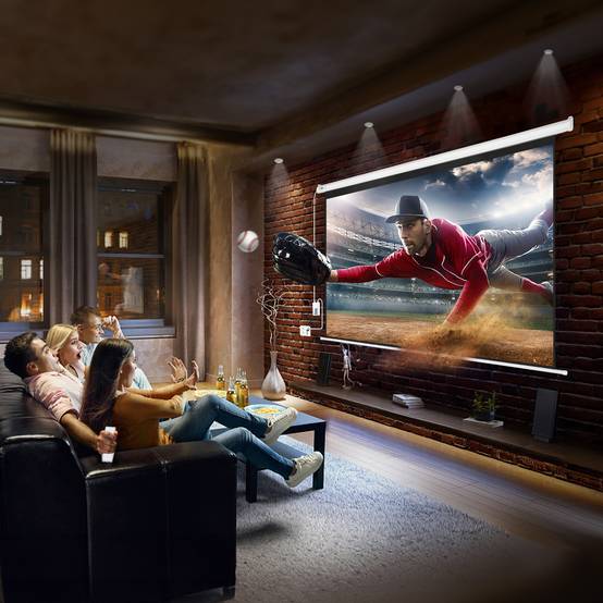 VEVOR Ecran de Projection Motorisé 100 pouces 16:9 HD, Toile Anti-Plis, Télécommande. - Image 8