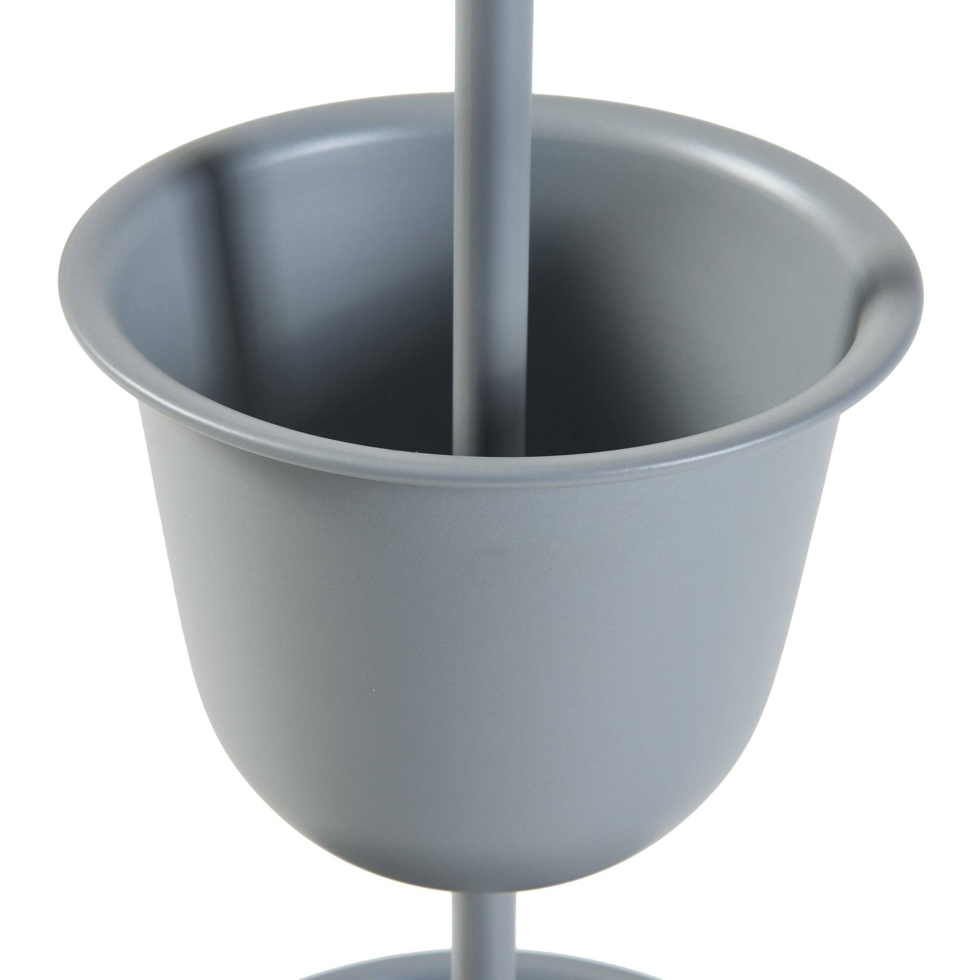 Helloshop26 - Porte-plantes style intemportel support 110 x 28 cm 3 cache-pots gris - Image 4
