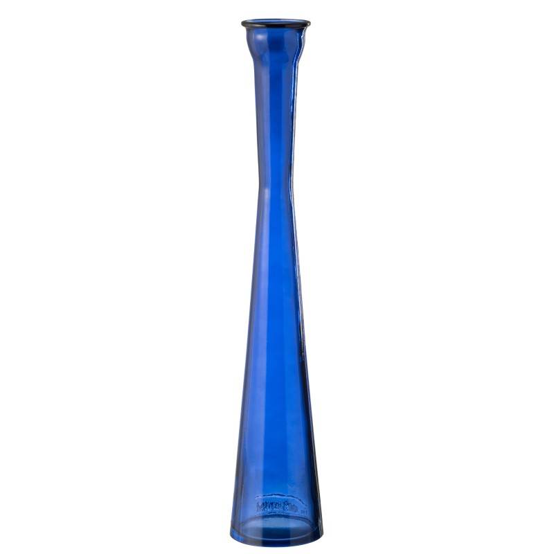 J-Line - Vase en verre bleu foncé 9.5x9.5x51 cm - J-Line - Image 2