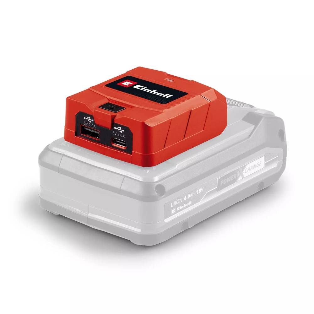 Einhell - Bloc d’alimentation USB Power X-Change 18 V – TC-CP 18 Li USB A/C-Solo – Charge smartphones et tablettes - Einhell - Image 1