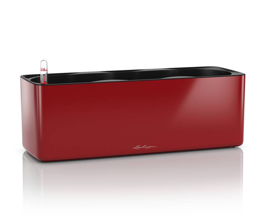 Lechuza - CUBE Glossy Triple - 40x14x14 cm - Kit Complet, rouge scarlet ultra brillant Lechuza - Image 1