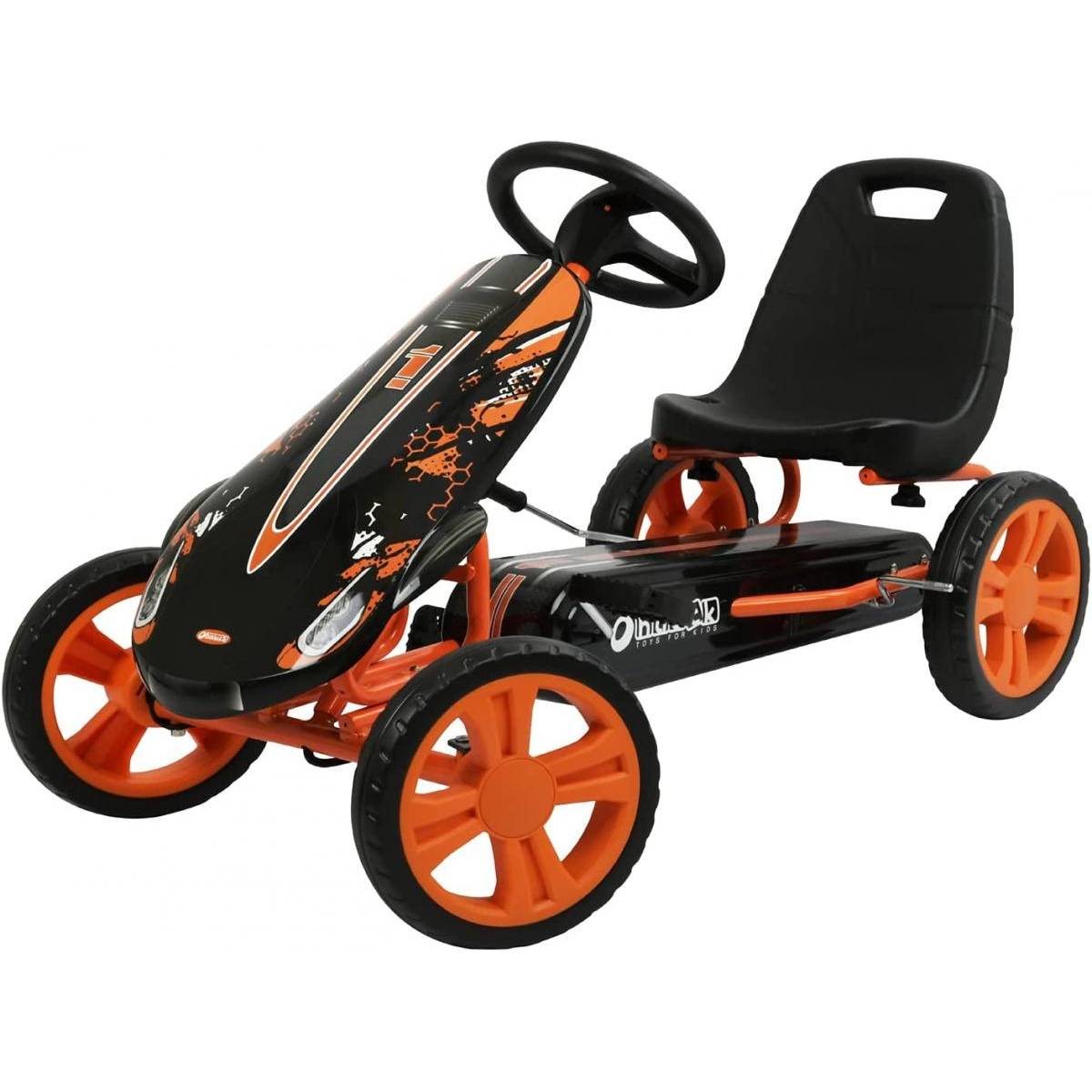 Go-Kart à Pédales Speedster Orange pour Enfants de 4 à 8 Ans - Image 1
