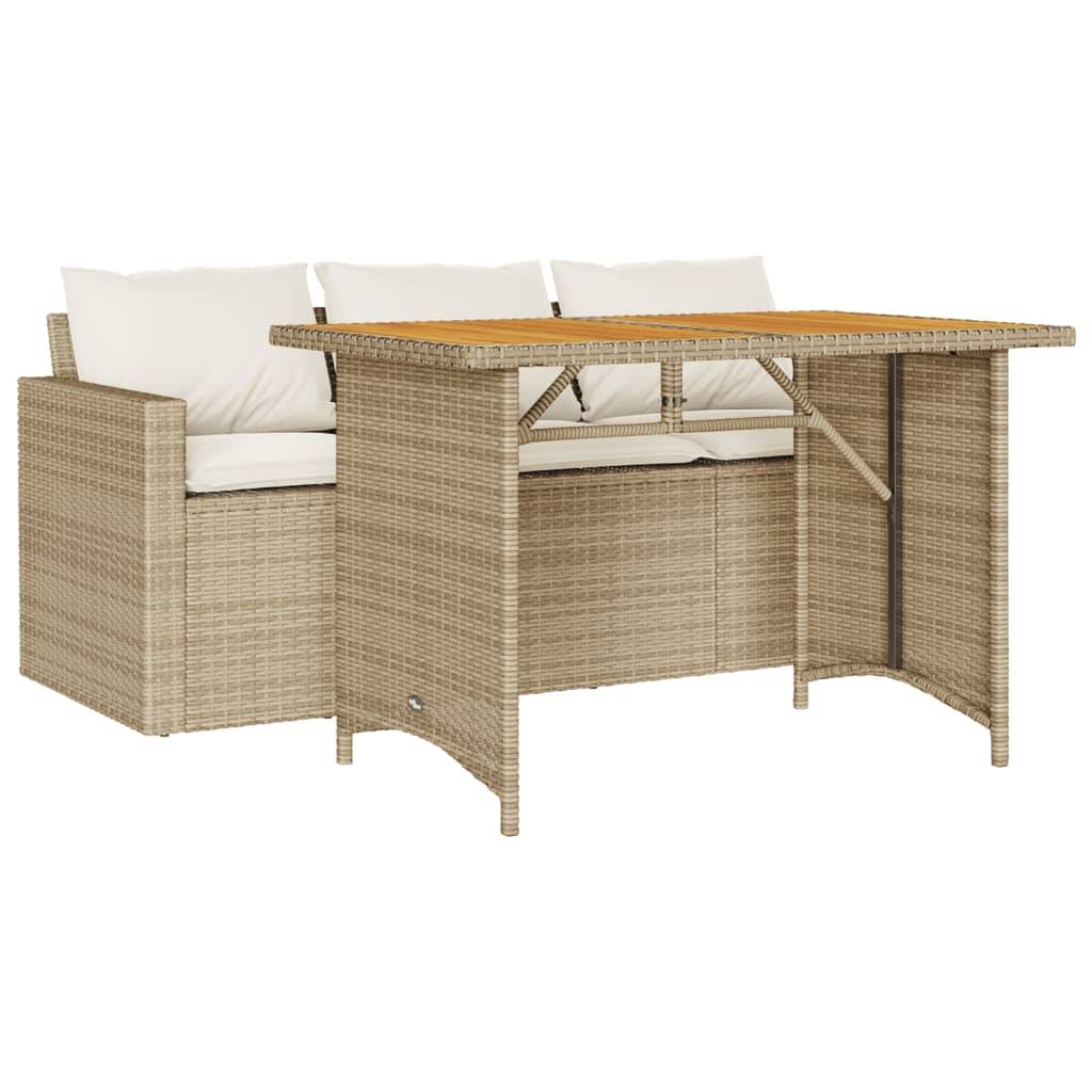 Vidaxl - Ensemble à manger de jardin et coussins 2 pcs beige poly rotin vidaXL 366338 - Image 2