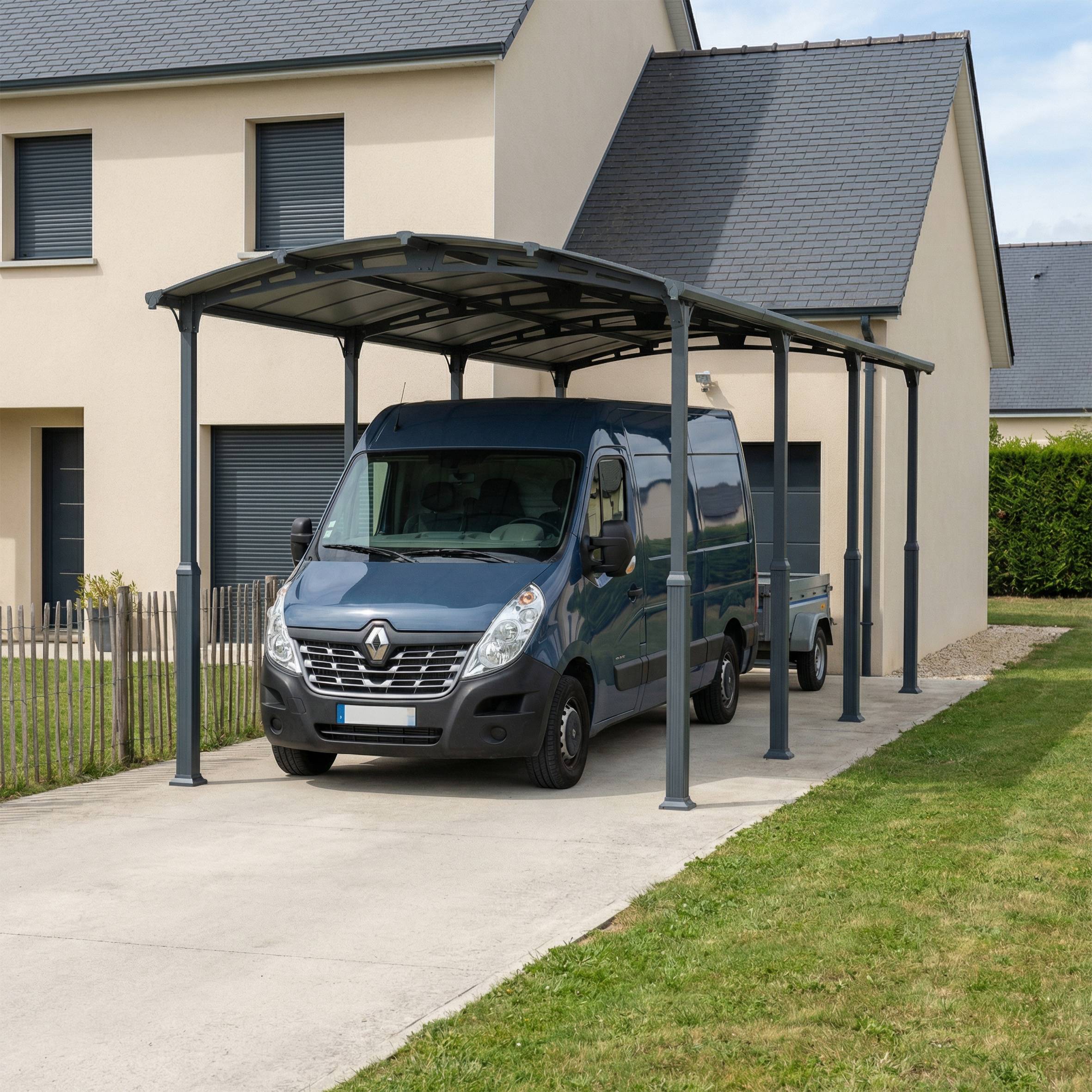 Canopia - Canopia Carport Camping-Car Alpine 8,63 x 3,52 m Gris - Imagen 2