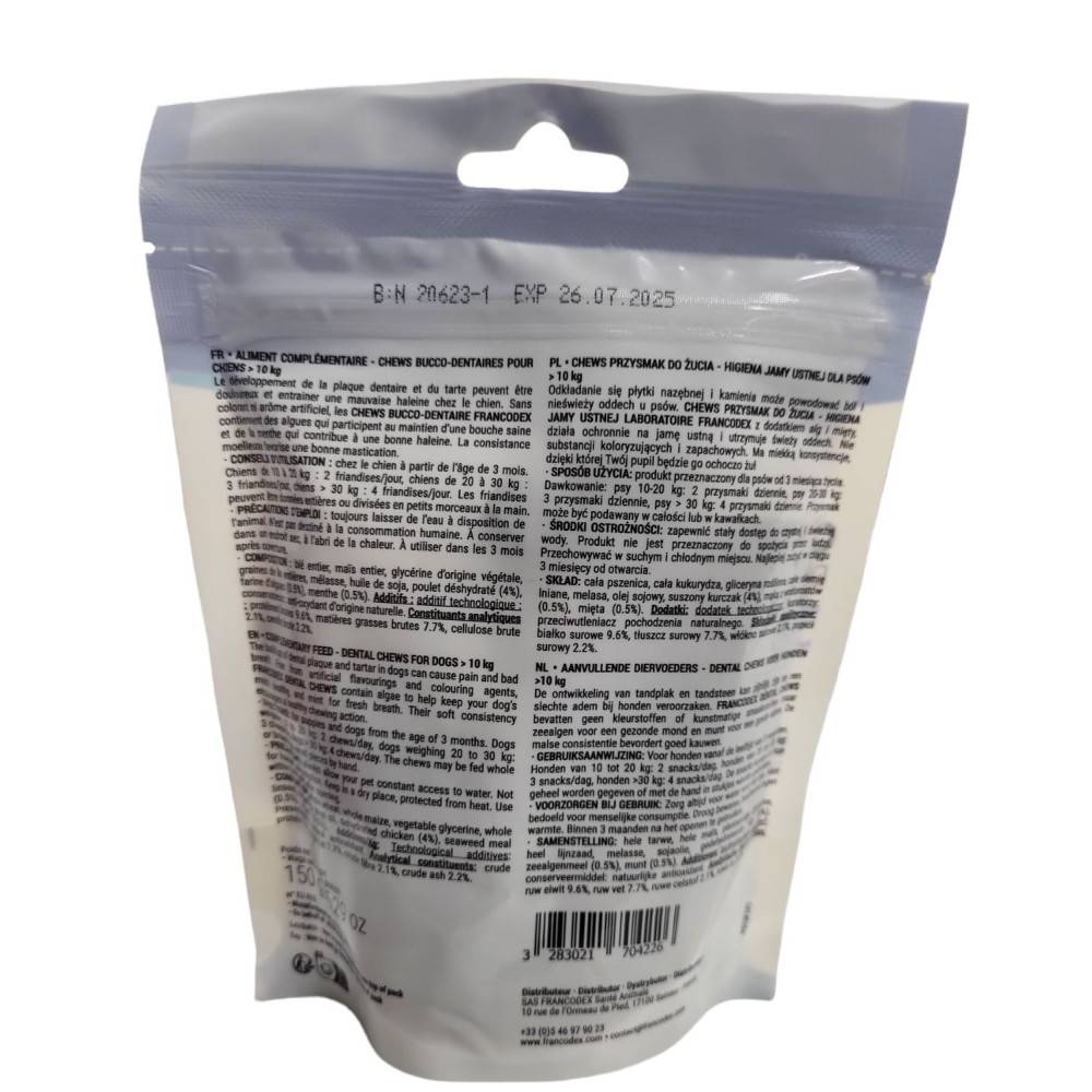 Francodex - Francodex - CHEWS bucco-dentaires 30 Friandises pour chien - Imagen 3
