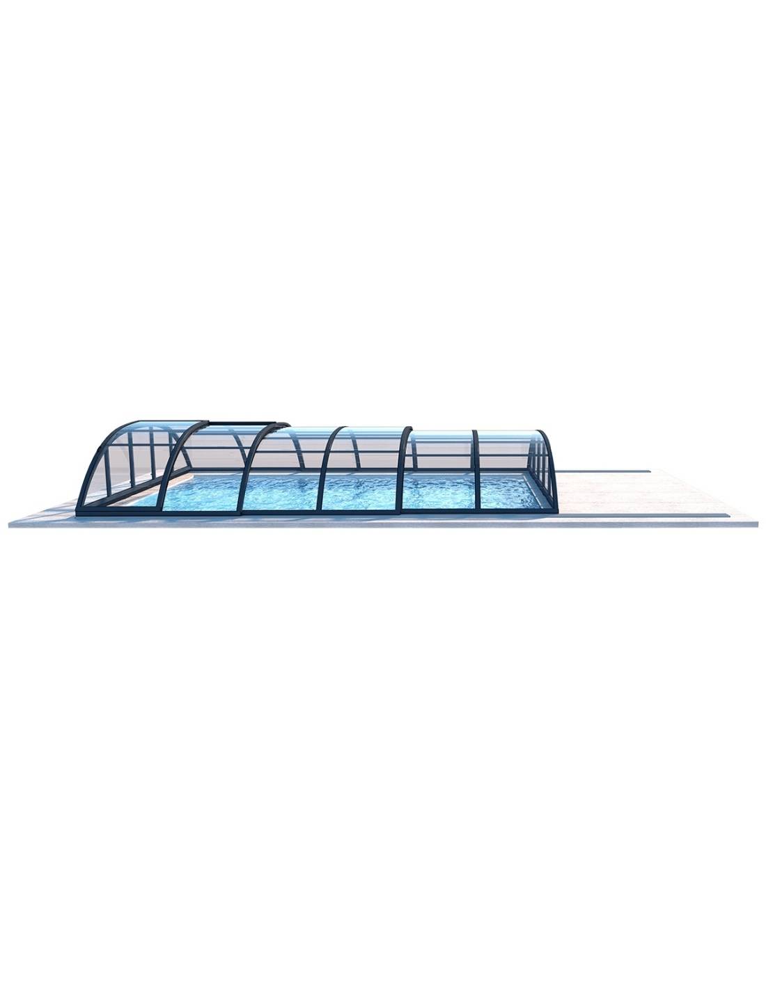 Altanka - Abri de piscine Horizon pour les modèles 6,20x3 m - BAS87, BAS787 - polycarbonate massif 3 mm - Couleur Ral7016 Graphite - ECO218 - Imagen 5