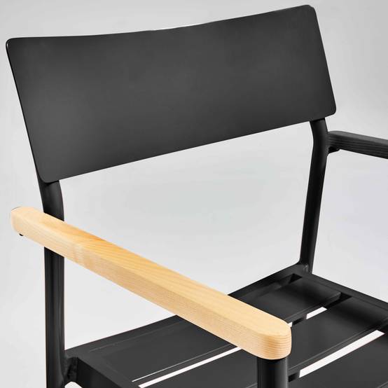 Oviala - Fauteuil de jardin en aluminium et bois noir
Leeds - Oviala - Image 5