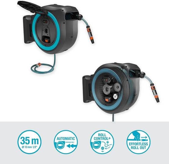 Gardena - Dévidoir automatique sur batterie PowerRoll XL -35 m - GARDENA - Bleu turquoise - 18640-20 - Image 2