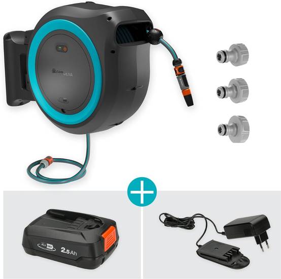 Gardena - Dévidoir automatique sur batterie PowerRoll XL -35 m - GARDENA - Bleu turquoise - 18640-20 - Image 5