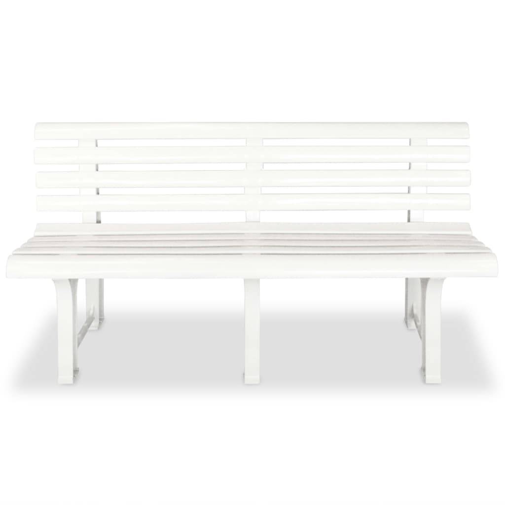 ComfortXL - Banc de Jardin Plastique Résistant aux Intempéries Facile Entretien Blanc 145 cm – ComfortXL Outdoor Living - Image 2